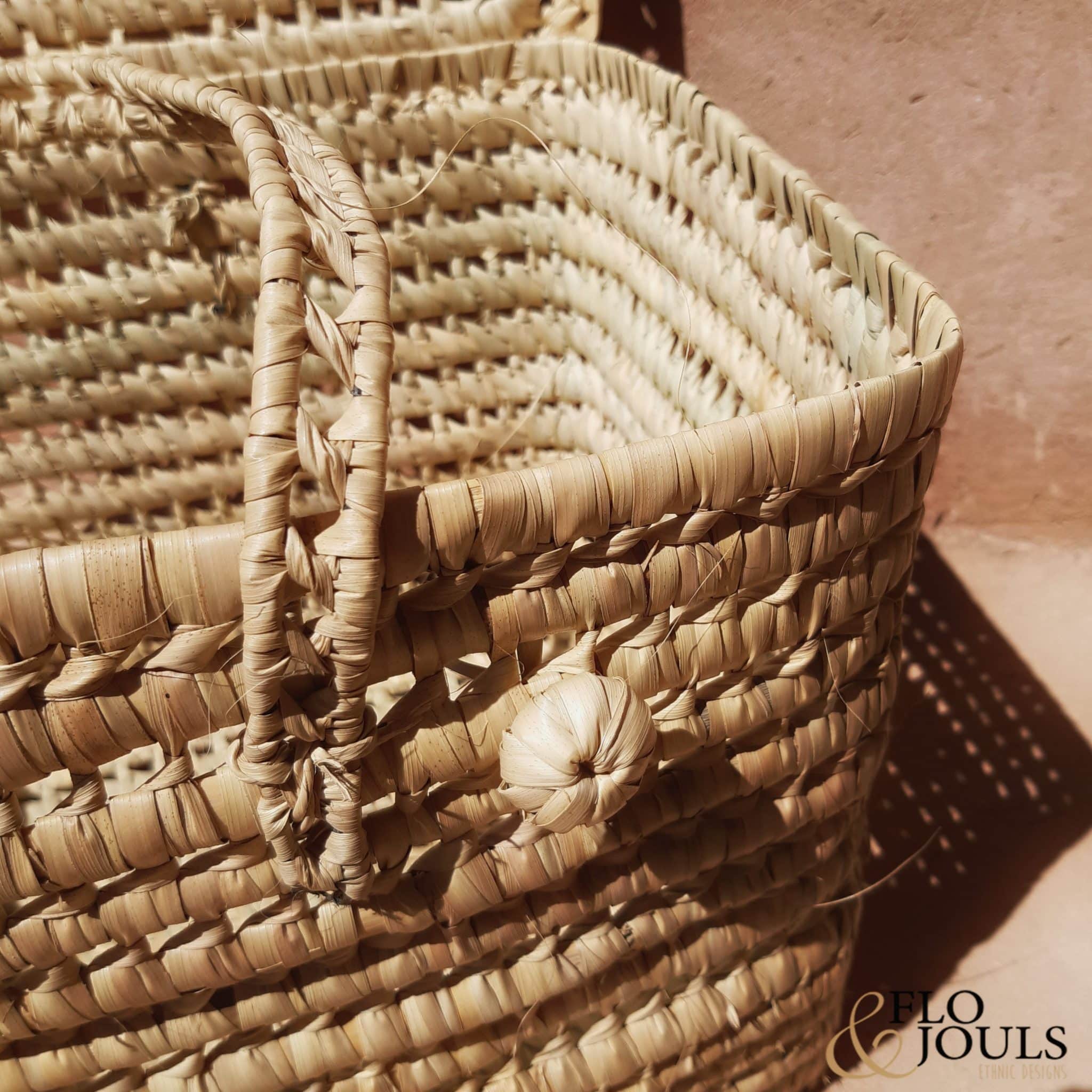 boites panieres coffres en feuilles de palmier fait a la main a marrakech marque flo and jous flo&jouls